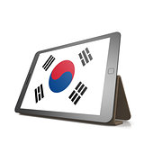 Tablet with South Korea flag