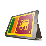 Tablet with Sri Lanka flag