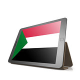 Tablet with Sudan flag