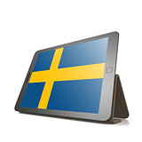 Tablet with Sweden flag