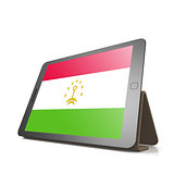 Tablet with Tajikistan flag