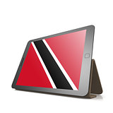 Tablet with Trinidad and Tobago flag