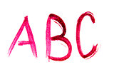 painted letters A B C 