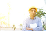 Asian Indian male contractor engineer portrait