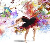 Creative colourful dancer