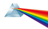 Triangular Prism Breaks Light Into Spectral Colors