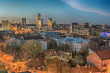 Aerial view of Old Town in Vilnius, Lithuania
