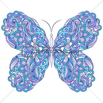  abstract butterfly on white background