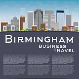 Birmingham (Alabama) Skyline with Grey Buildings