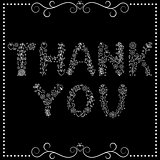 'Thank you' text on black background