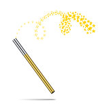 Magic wand vector illustration on white