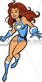 Sexy Female Brunette Superhero