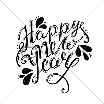 Happy new year Hand lettering vector