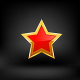red star vector.