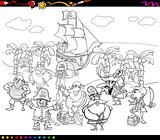 pirates cartoon coloring book