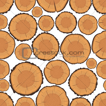 Tree Rings Seamless Pattern
