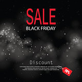 black friday sale with lights bokeh background 