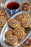 Cookies in the form of a spiral.