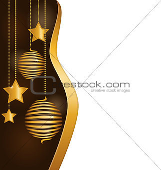 Christmas background with spiral balls
