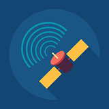 Satellite sign icon, vector illustration
