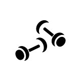 Vector simple dumbbells icon