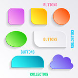 Vector buttons with shadows