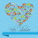 Baby Shower Invitation Card in Vector