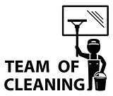 team of cleaning symbol