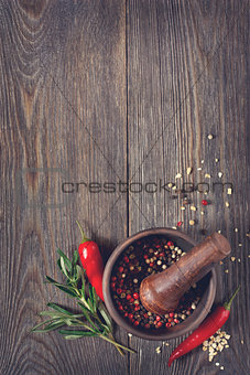 Fresh spices and herbs.