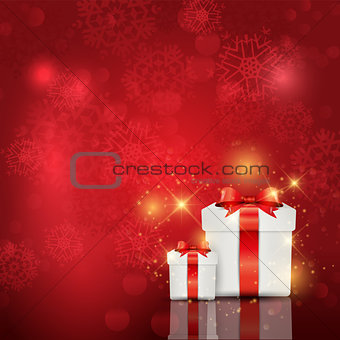 Christmas gift box background