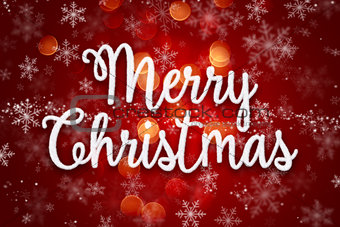 Merry Christmas background with snowflake design