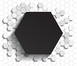 Hexagon flat background