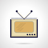 TV flat color vector icon