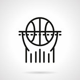 Basketball black line vector icon