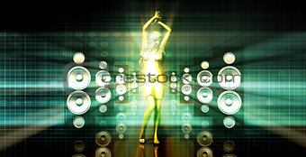 Abstract Music Dance Background