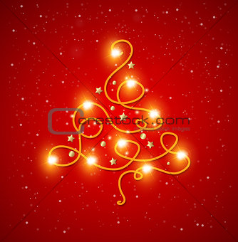 Abstract shining Christmas tree