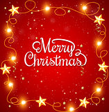 Christmas background with greeting inscription