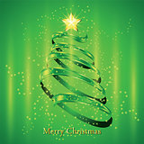 Christmas fir tree silhouette.