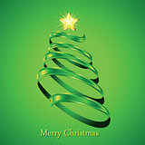 Christmas fir tree silhouette.