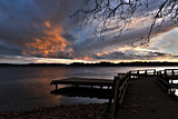 Sunset on the Varese lake