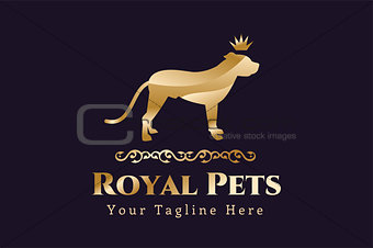Abstract pet dog logo concept
