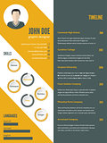 New modern resume cv template with photo