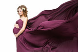 Pregnant woman in fabric