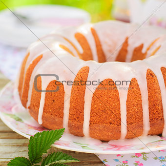 Bundt Cake Topped with Sugar Glaze