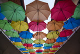multicoloured umbrellas