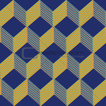 Cubes Seamless Pattern Background