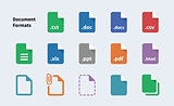 File Formats of Document icons