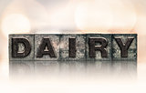 Dairy Concept Vintage Letterpress Type