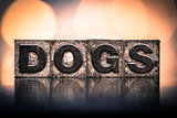 Dogs Concept Vintage Letterpress Type