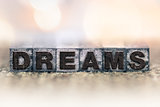 Dreams Concept Vintage Letterpress Type